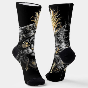 Awesome Steampunk Cat Socks