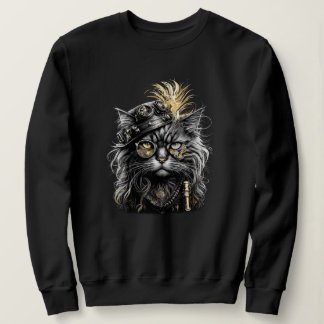 Awesome Steampunk Cat  Sweatshirt