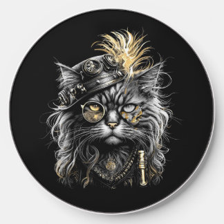 Awesome Steampunk Cat Wireless Charger