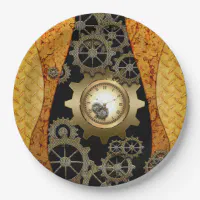 Funny Mopar - Charger Tic Toc Tach Round Clock Paper Plates | Zazzle