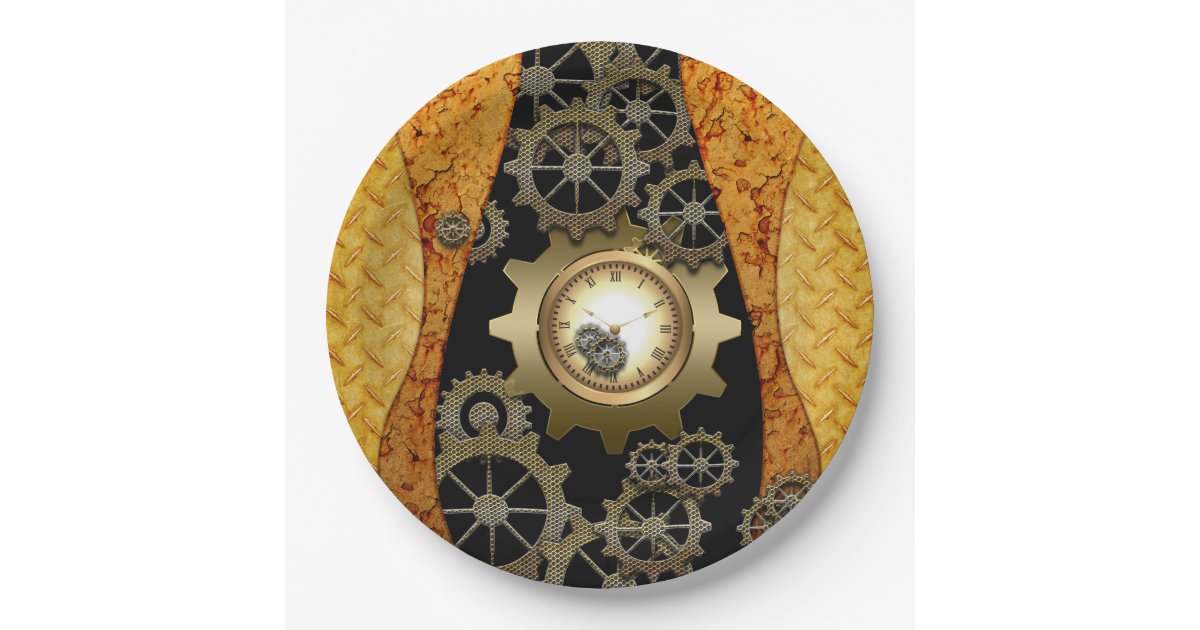 Funny Mopar - Charger Tic Toc Tach Round Clock Paper Plates | Zazzle
