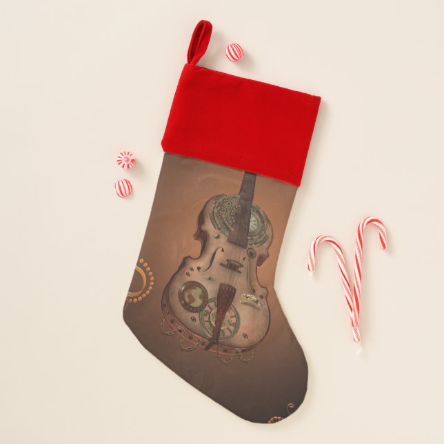 Awesome steampunk violin christmas stocking (Front)