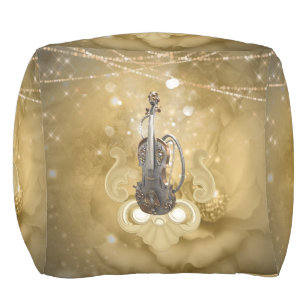 Awesome steampunk violin pouf