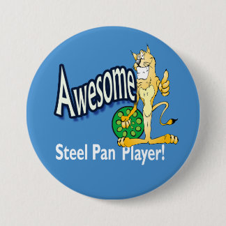 Awesome steel PAN player Pinback Button