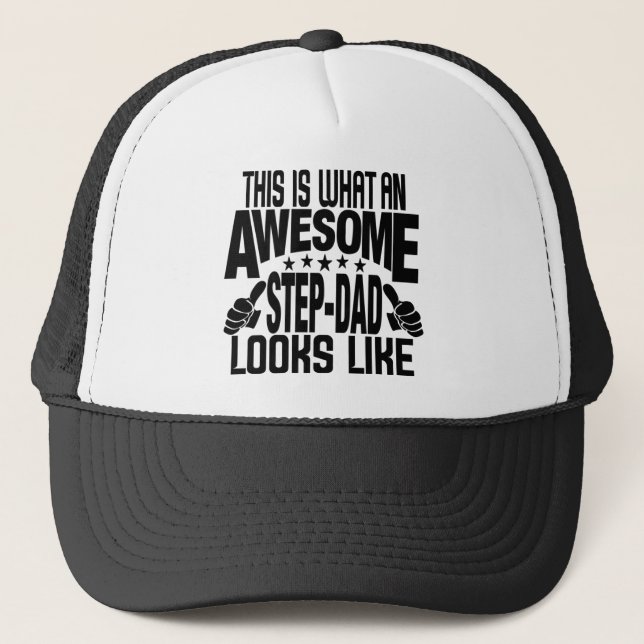 Awesome Step Dad Looks Like (Etsy) Trucker Hat (Front)