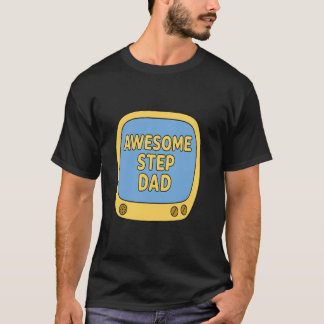 Awesome Step Dad Retro TV u2013 Funny Bonus Dad Hu T-Shirt