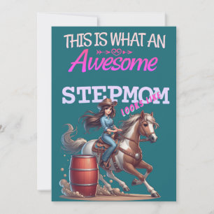  Awesome Stepmom Cowgirl Mother's Day Personalized Card
