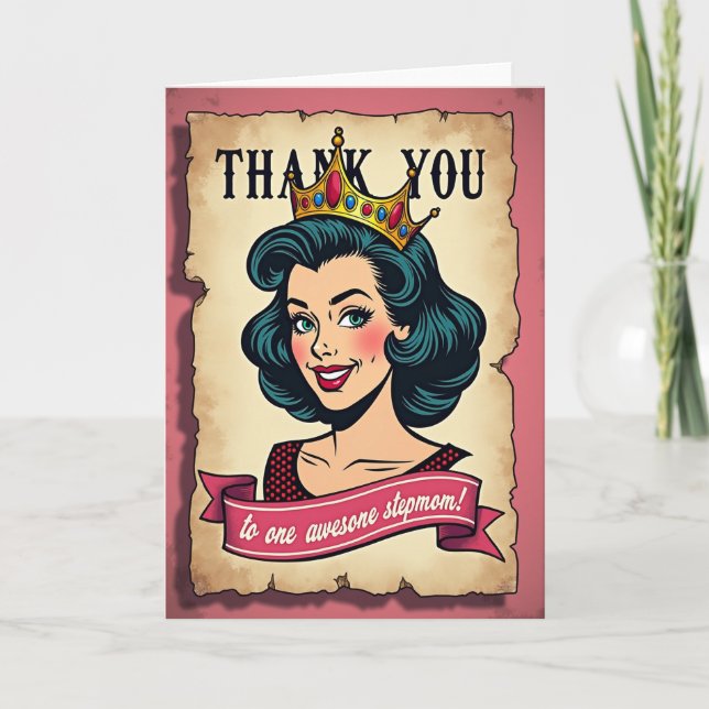 Awesome Stepmom Portrait Card (Front)