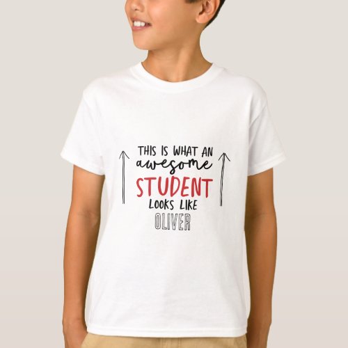 Awesome student modern typography fun cute T_Shirt