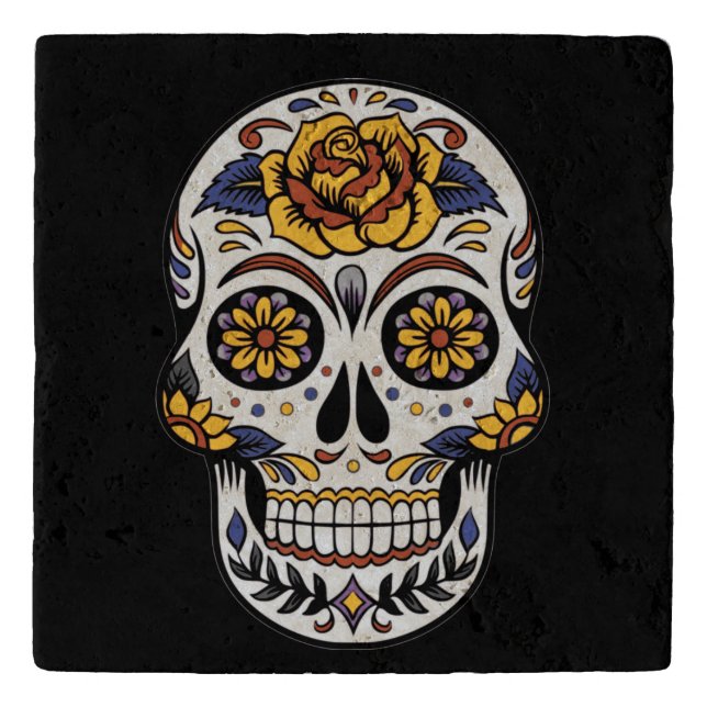 Awesome Sugar Skull   Trivet (Front)