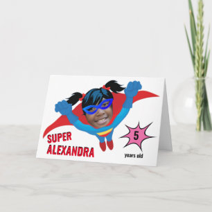 Awesome Superhero Coloring Page Birthday Gift Card