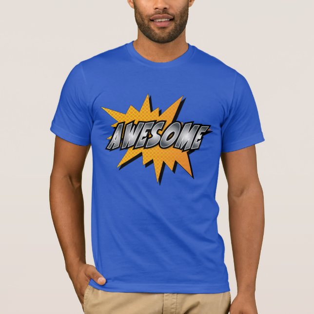 Awesome Superhero Comic Action Words T-Shirt (Front)