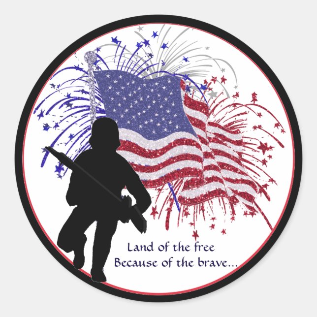 Awesome Support Our Troops Sticker Second Version (Front)