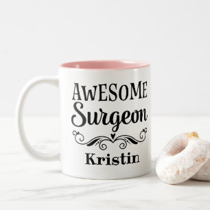 Awesome Surgeon Personalized Two-Tone Coffee Mug
