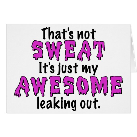 Awesome Sweat Cards (Front Horizontal)