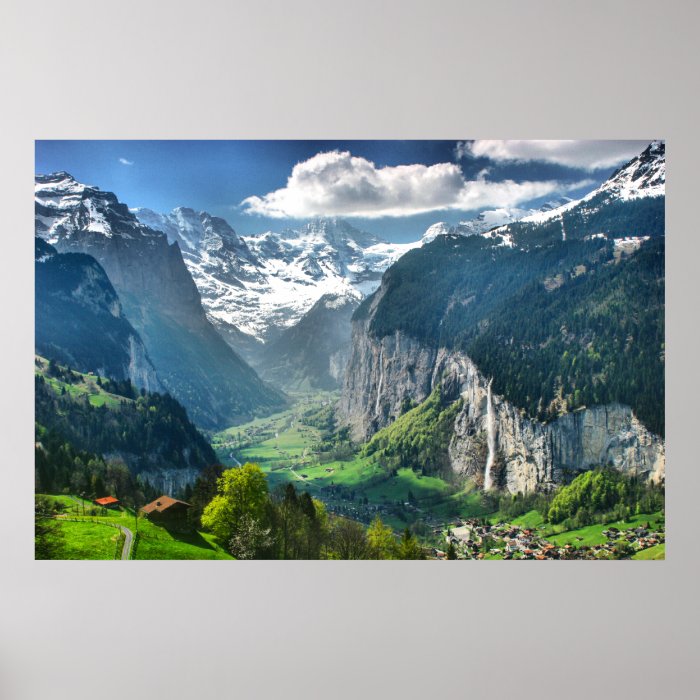 Awesome Switzerland Alps Canvas Fine Art Posters