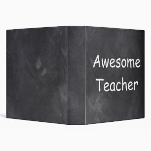 Awesome Teacher Chalkboard Design Gift Idea 3 Ring Binder