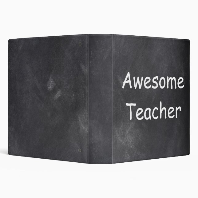 Awesome Teacher Chalkboard Design Gift Idea 3 Ring Binder (Background)