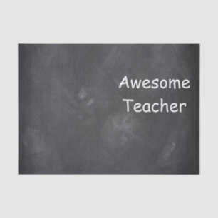 Awesome Teacher Chalkboard Design Gift Idea Tissue Paper
