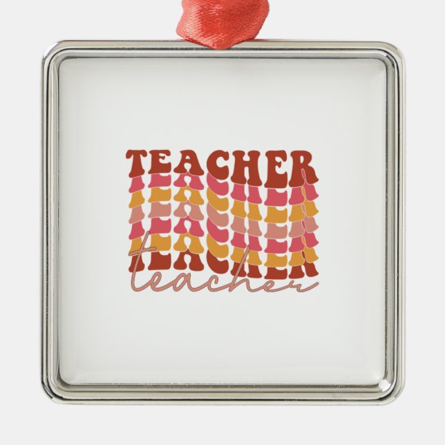 Awesome Teacher Metal Ornament (Front)