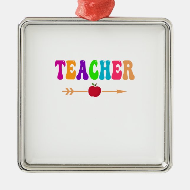 Awesome Teacher Metal Ornament (Front)
