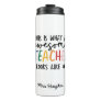 Awesome teacher modern typography rainbow thermal tumbler