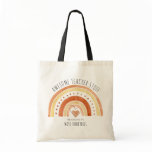 Awesome Teacher Stuff Doodle Rainbow Personalized Tote Bag Awesome Teacher Stuff Doodle Rainbow Personalized Tote Bag