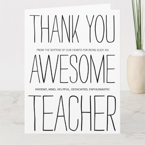 Awesome Teacher Thank You