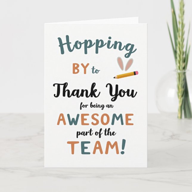 Awesome Team Thanks Card (Front)