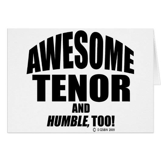 Awesome Tenor Cards (Front Horizontal)
