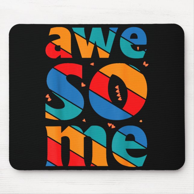 Awesome Text Saying Quote Men Women Kids Graphic A Mouse Pad (Front)
