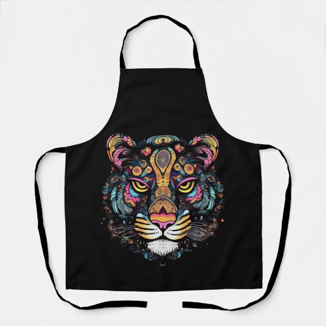 Awesome Tiger Head  Apron (Front)