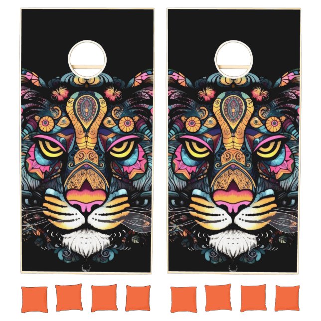 Awesome Tiger Head  Cornhole Set (Set)