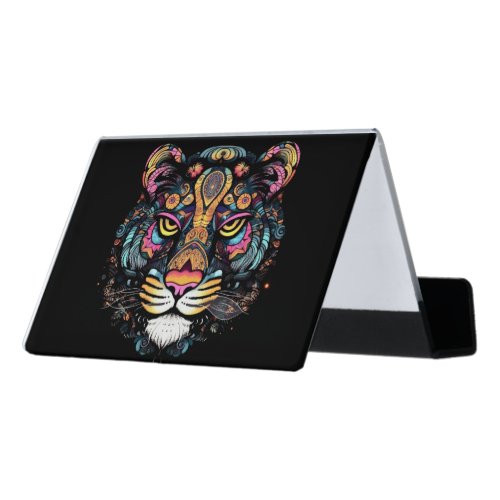 Awesome Tiger Head  Desk Business Card Holder