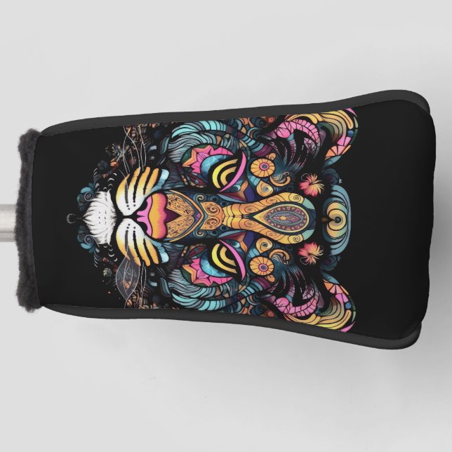 Awesome Tiger Head  Golf Head Cover (Front)