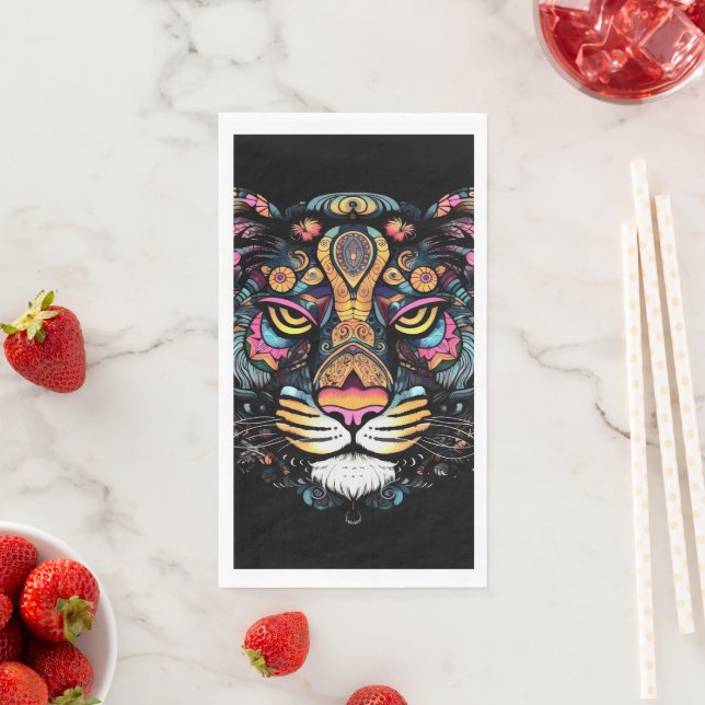 Awesome Tiger Head  Paper Guest Towels (Insitu)