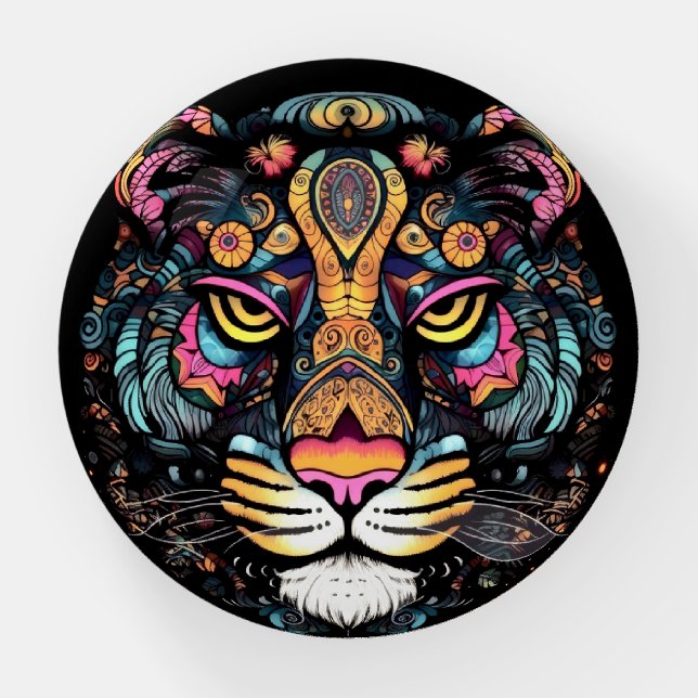 Awesome Tiger Head  Paperweight (Front)