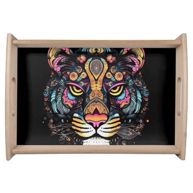 Awesome Tiger Head  Serving Tray (Front)