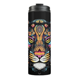 Awesome Tiger Head Thermal Tumbler