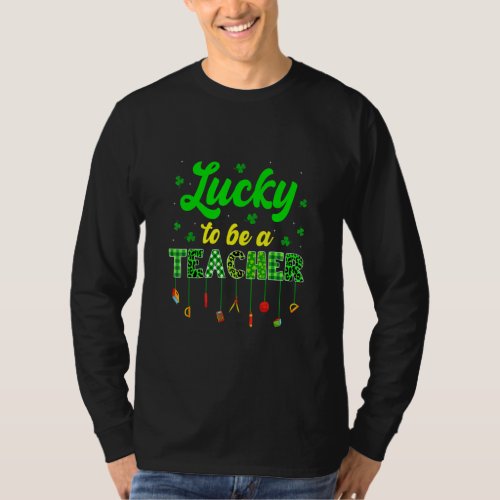 Awesome To Be A Teacher Shamrock Irish Patricks D T_Shirt