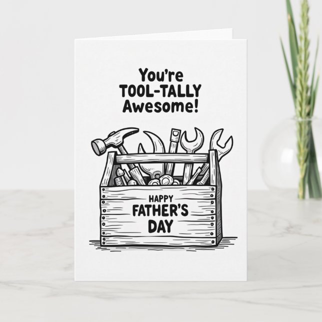 Awesome Tool Happy Fathers Day Card (Front)