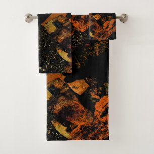 awesome towel set with abstract design