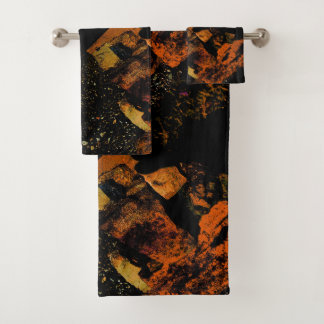 awesome towel set with abstract design