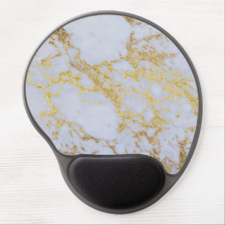 Awesome trendy modern faux gold glitter marble gel mouse pad