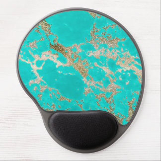 Awesome trendy modern faux gold glitter marble gel mouse pad