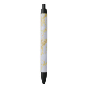 Awesome trendy modern faux gold glitter marble pen