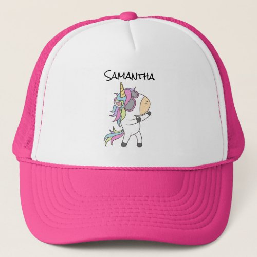 Awesome Trendy Unicorn Party Pastle Pink   Trucker Trucker Hat