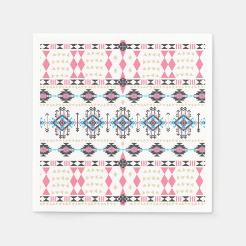 Awesome tribal ethnic geometric pattern paper napkins