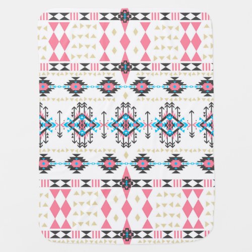Awesome tribal ethnic geometric pattern stroller blanket