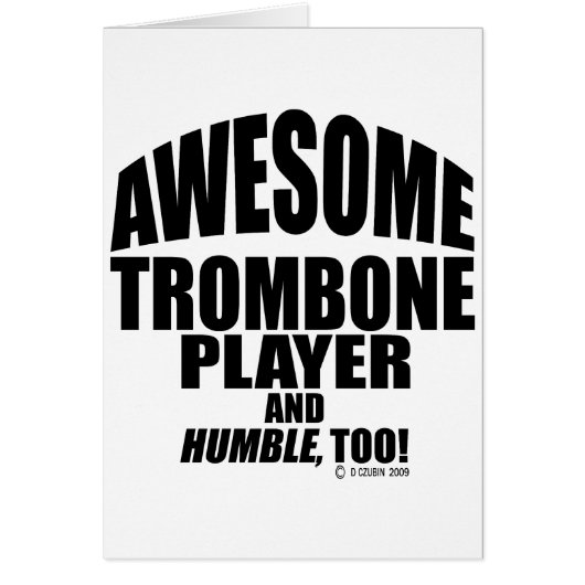 Awesome Trombone Player Cards (Front)